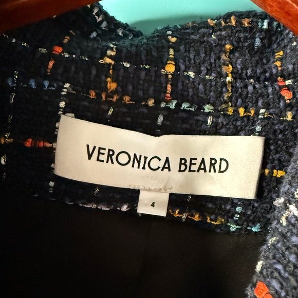 Veronica Beard Rumer Tweed Dickey Jacket Blazer Blue Multicolor Size 4 - Picture 8 of 10